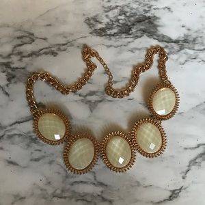 Pearl colored statement necklace